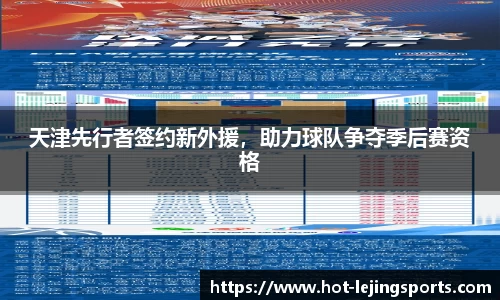 天津先行者签约新外援，助力球队争夺季后赛资格