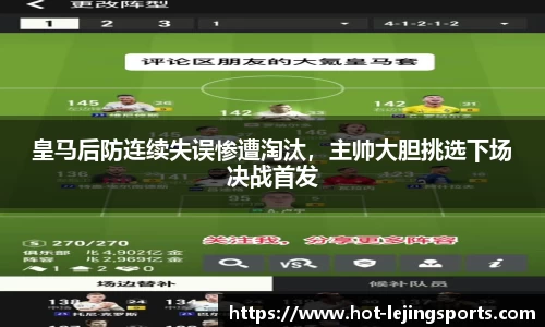 皇马后防连续失误惨遭淘汰，主帅大胆挑选下场决战首发